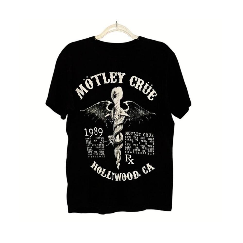 Mötley Crüe Hollywood CA 1989 Graphic Band Tee Black Size Large - Picture 3 of 3